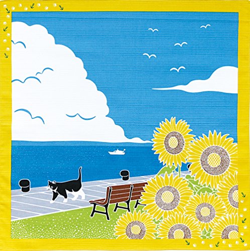Image of Yamaco 88592 Small Furoshiki Tama Walk, Sunflower, 19.7 x 19.7 inches (50 x 50 cm)
