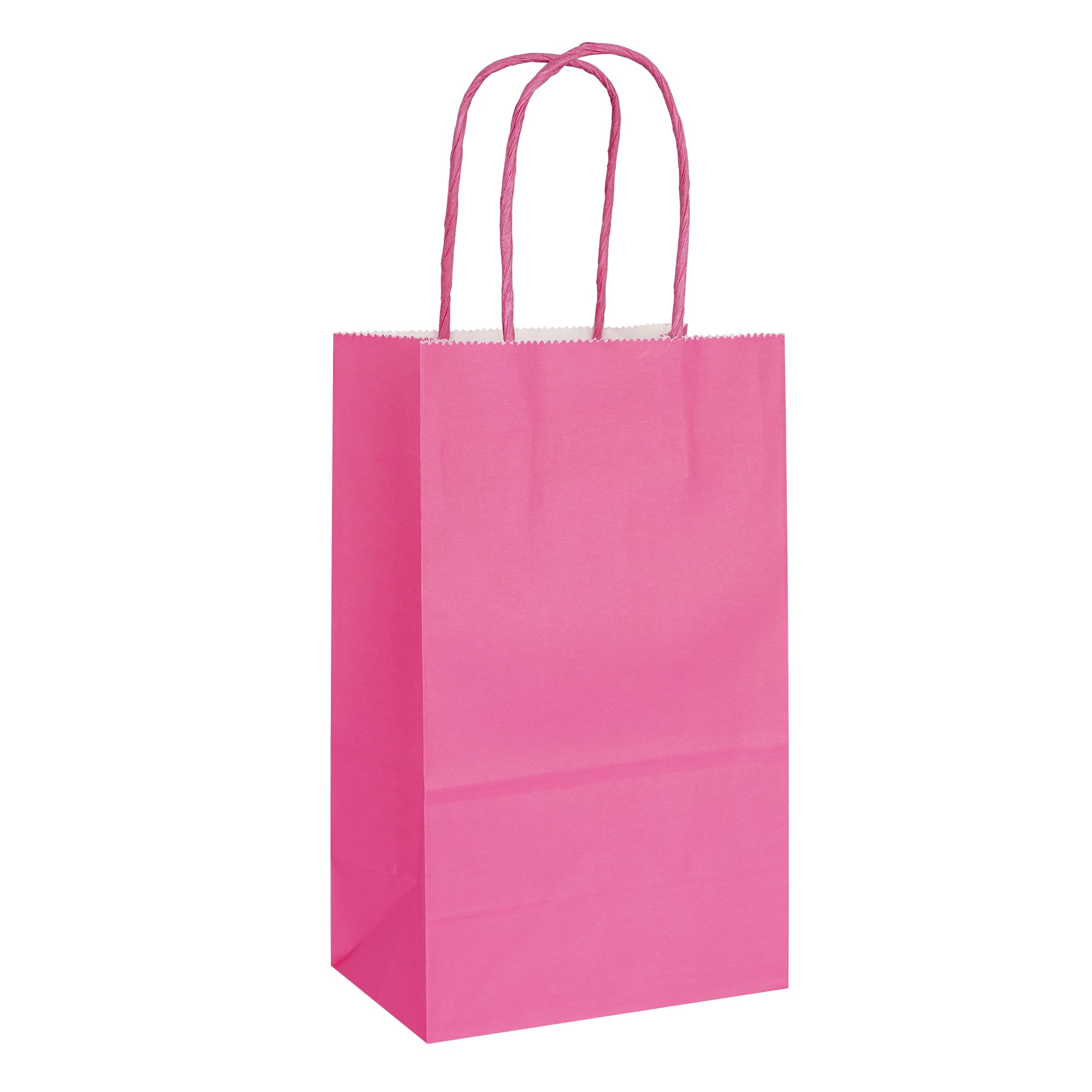 IN-JOOYAA 30 Pcs Hot Pink Gift Bags Small Gift Bags with Handles 16x8x22cm