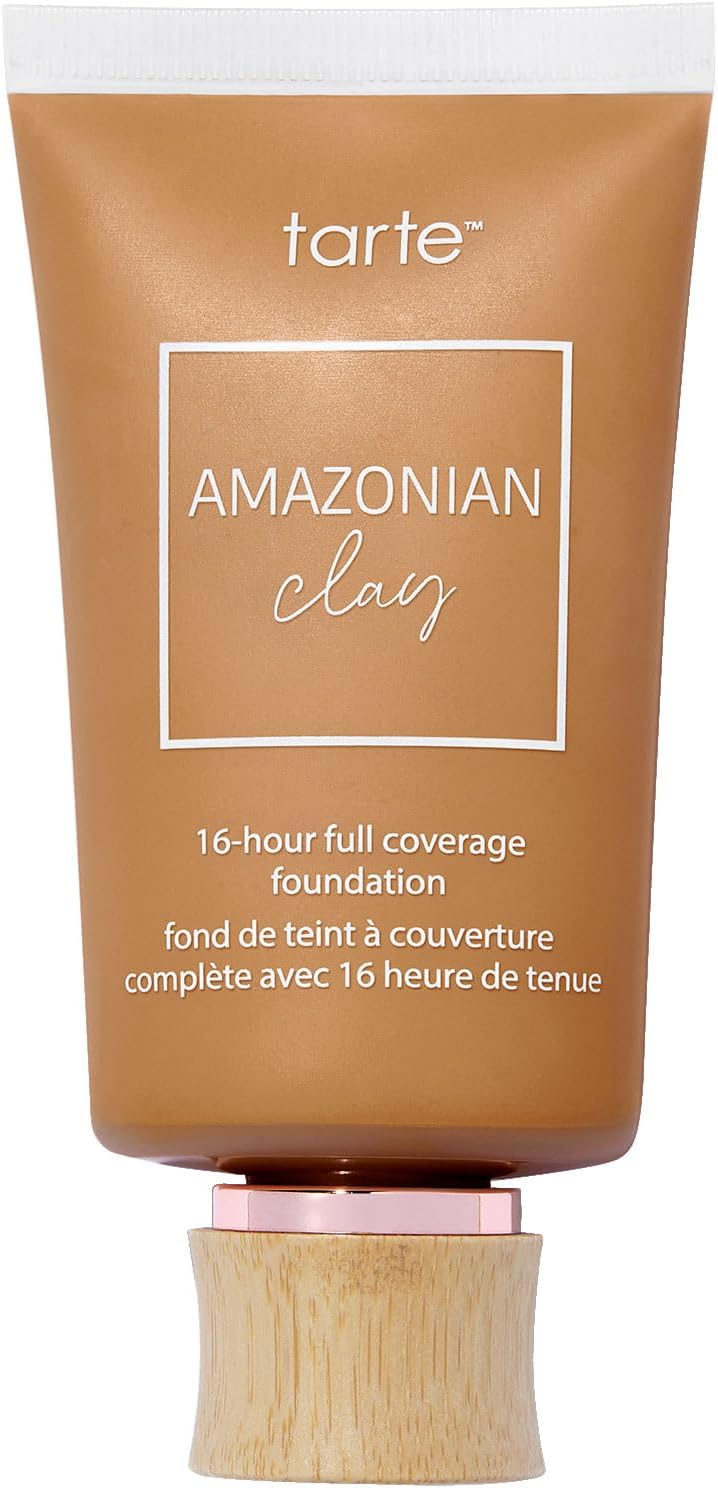 - Amazonian clay 16-hour full coverage foundation – Matte Finish Foundation with Amazonian Clay & Vitamin E for Hydration & Smooth Looking Skin, Vegan & Cruelty Free