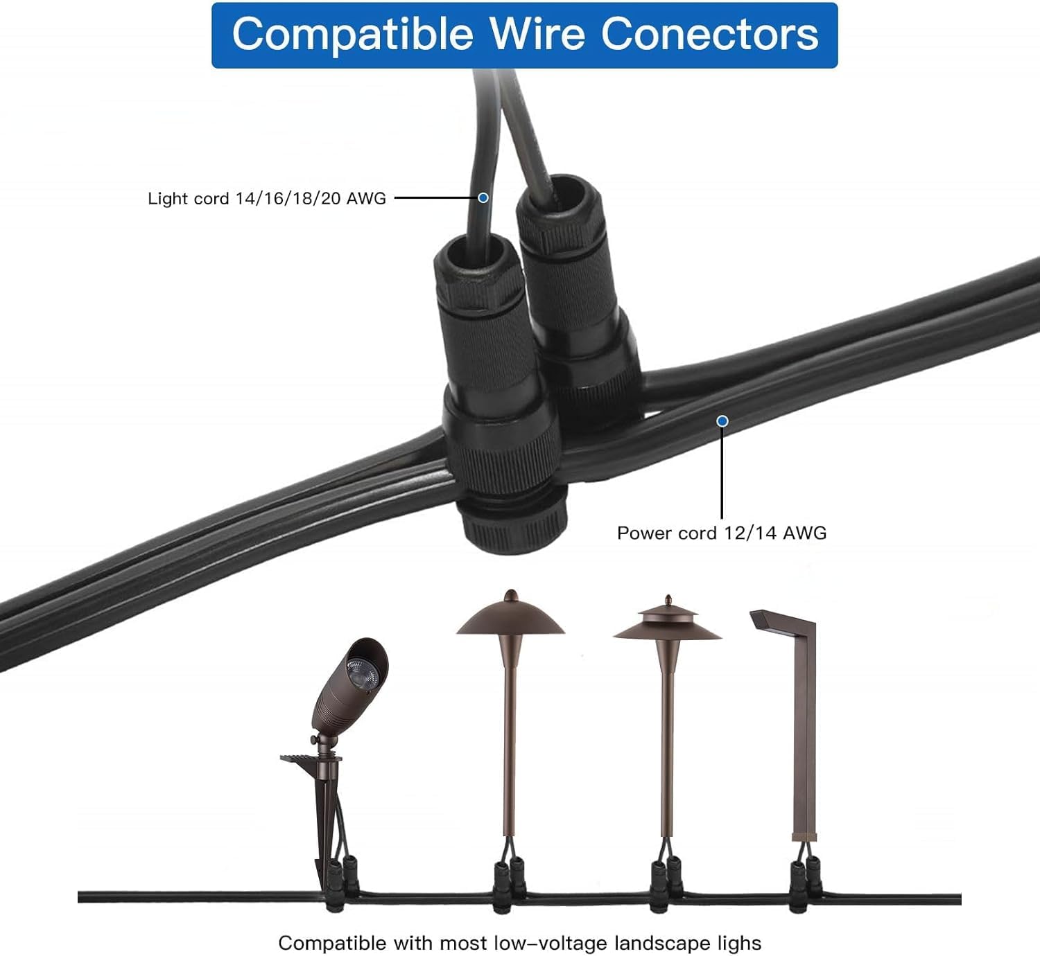 ZestPatio Low Voltage Landscape Lighting Wire Connectors for Quick Install image 2