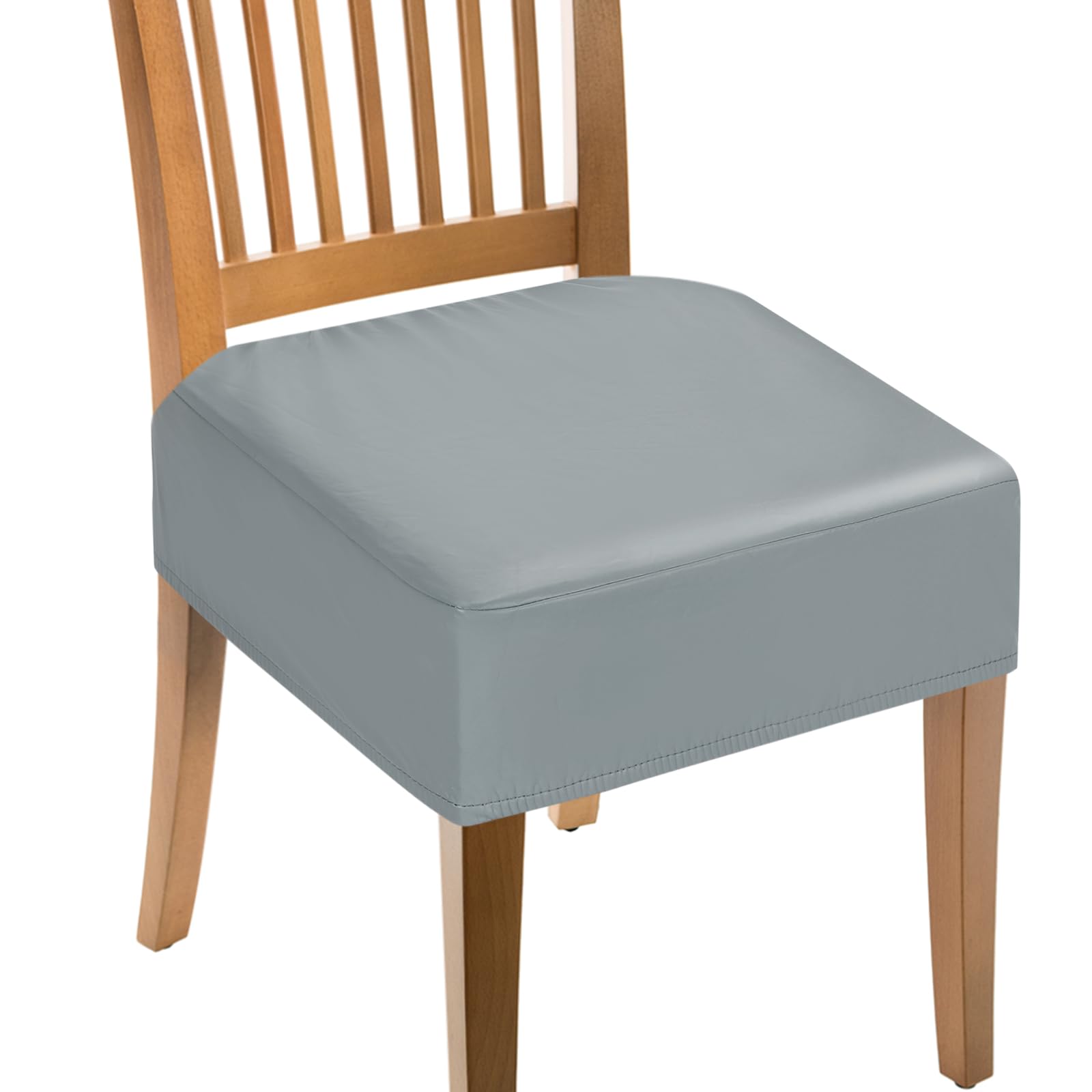 Housse de siège de chaise extensibles gris foncé lot de 4 pour la salle à manger et cuisine