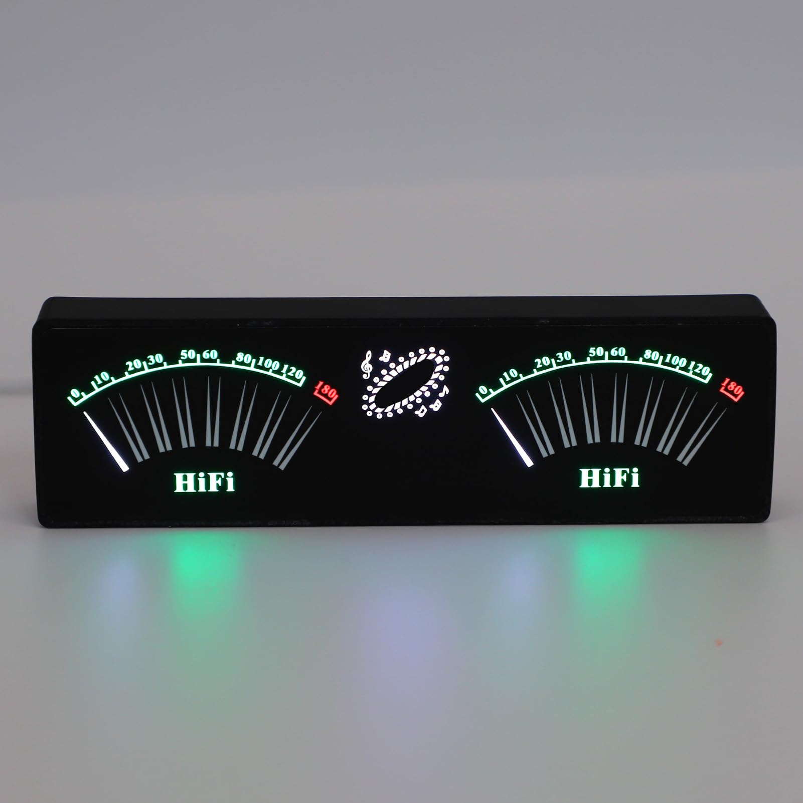 Analizzatore di Spettro, Indicatore del Livello Sonoro con Display del Ritmo Musicale a LED con Controllo Vocale e Ingresso da 3,5 Mm, Ideale per Decorazioni per la Scrivania, Interni di
