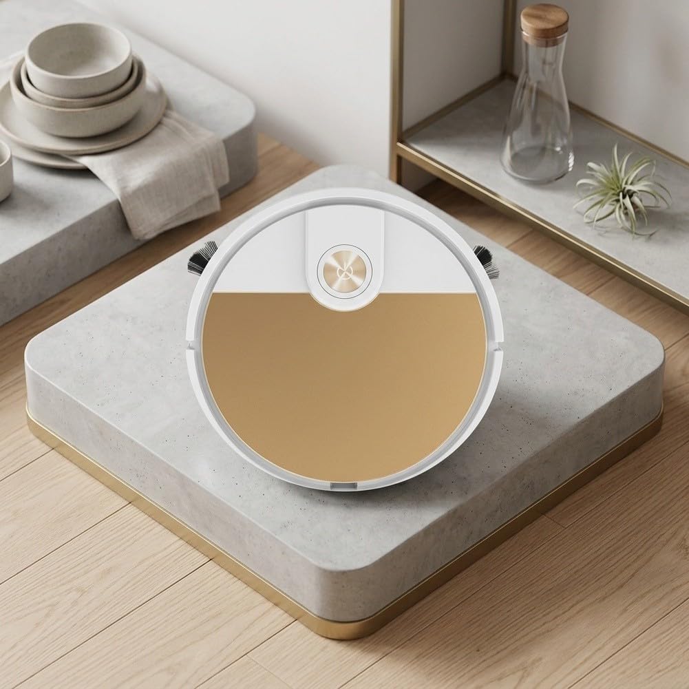 Aspiradora robótica de vaciado automático con mapeo LiDAR (P30 APP plateada) | Navegación inteligente, limpieza programada, control de aplicaciones, comandos de voz, funcionamiento autónomo