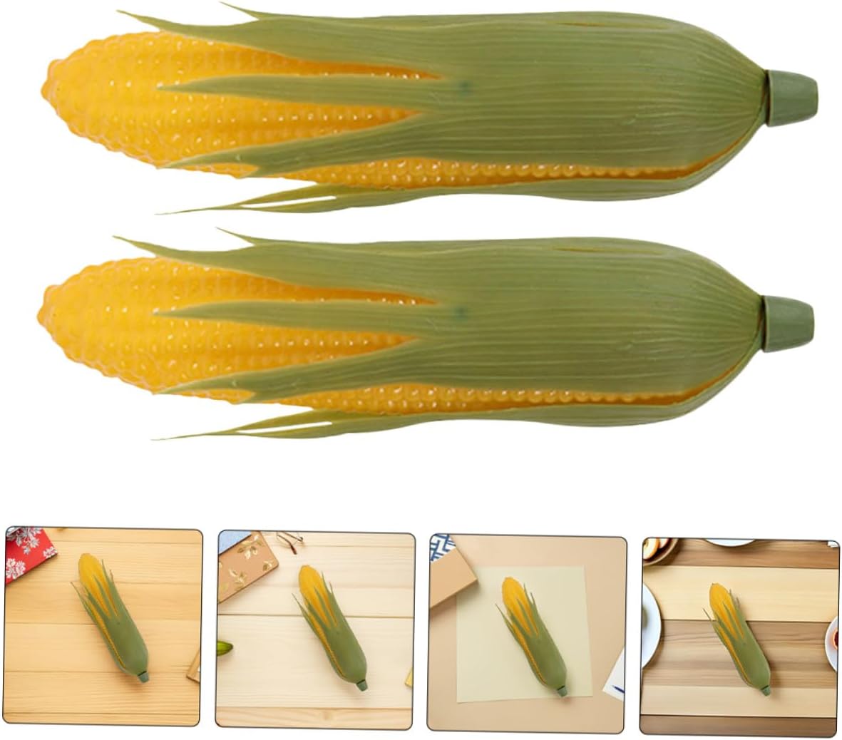 10pcs Realistic Artificial Corn Decor Set, Lifelike Simulation Miniature Corn Models for Kitchen and Photography Props, Faux Vegetable Home Decoration