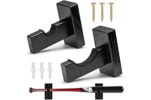 Baseball Bat Display Case: Horizontal Wood Rack