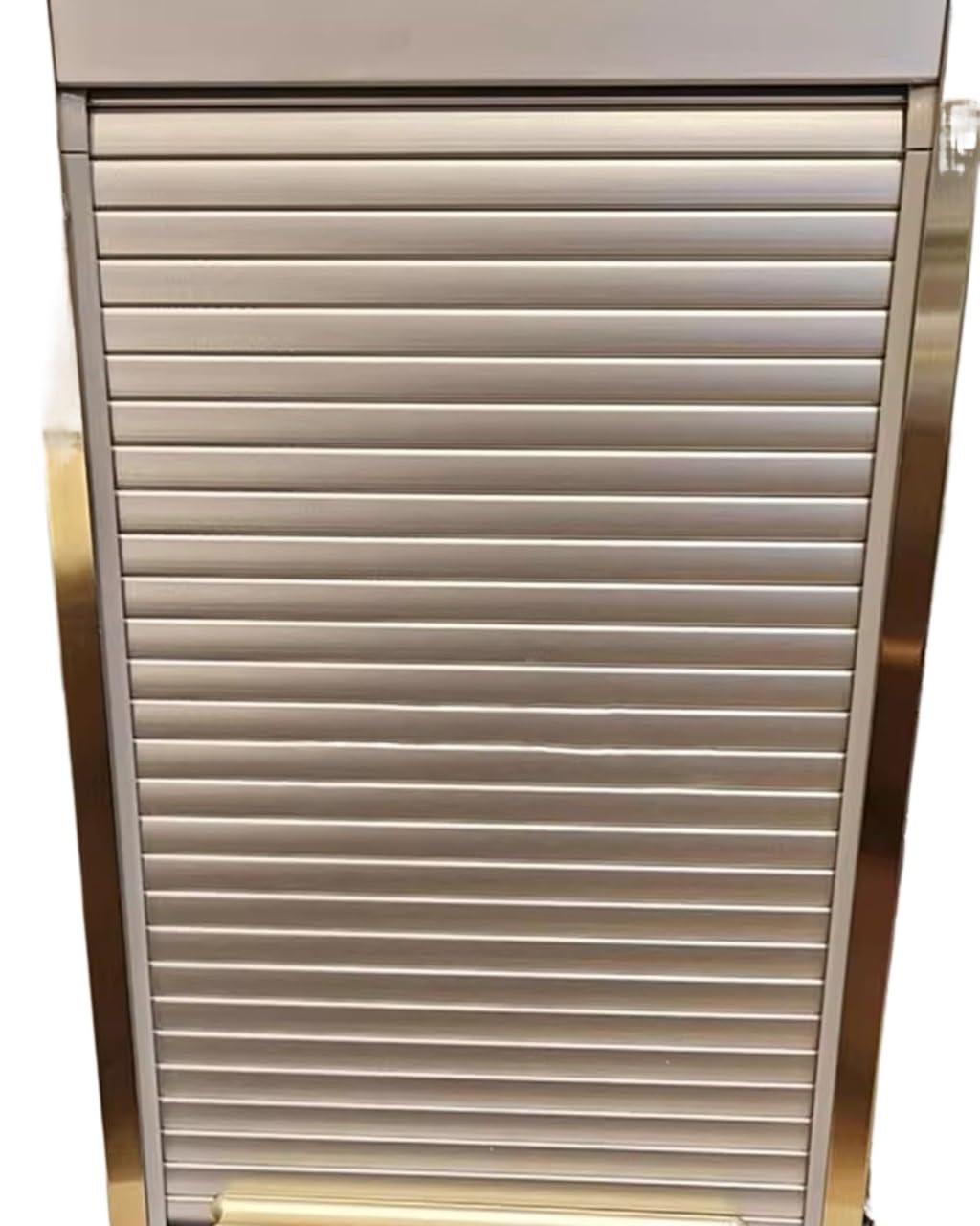 Foelanne Wxh Accordion Folding Door Kit, Push Pull Roll Up Cabinet Tambour Sliding Track, Silver Gray, Multiple Sizes(65X85cm (25.6X33.5))