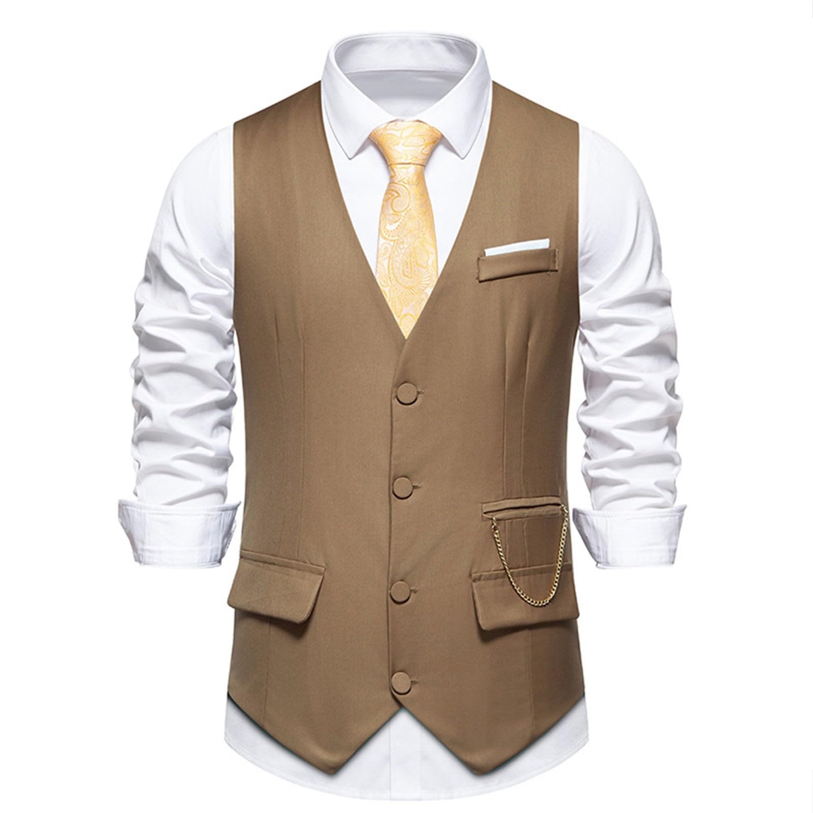 Gilet in jeans da uomo, estivo, in lino, in pile