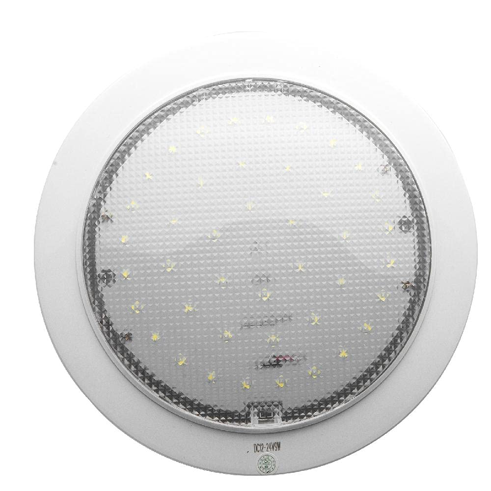 Baceyong Oświetlenie wewnętrzne LED Reflektor sufitowy RV z włącznikiem/wyłącznikiem / 12 V Puck Lights do kamperów, świateł przyczep, świateł kempingowych i świateł łodzi ciepła biel