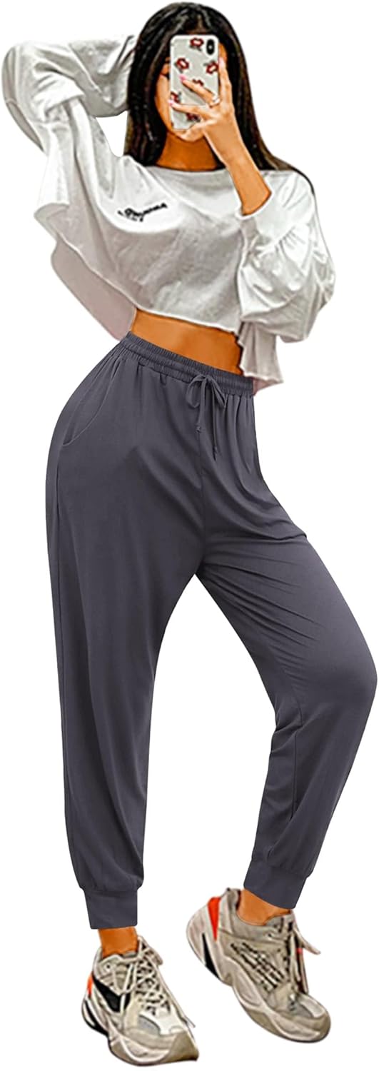 Envlon Womens Yoga Pants Loose Lightweight Workout Sweatpants Drawstring Comfy Joggers Casual Lounge Pants with Pockets - Image 2