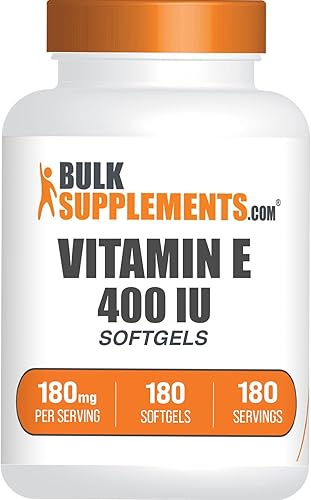 BULKSUPPLEMENTS.COM Cápsulas blandas de vitamina E de 400 UI - Suplementos de vitamina E, cápsulas de vitamina E - Soporte antioxidante, cápsulas