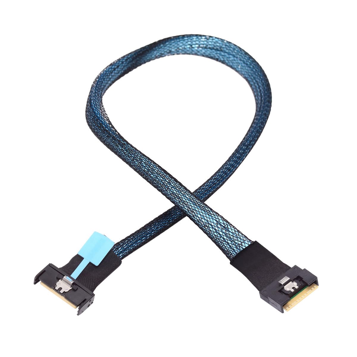 Cablecc Mini câble d'extension Cool Edge IO MCIO PCI-E Slimline 8i 74 broches PCI-E 5.0 mâle vers 74 broches SFF-8654 SAS 4.0 mâle 50 cm