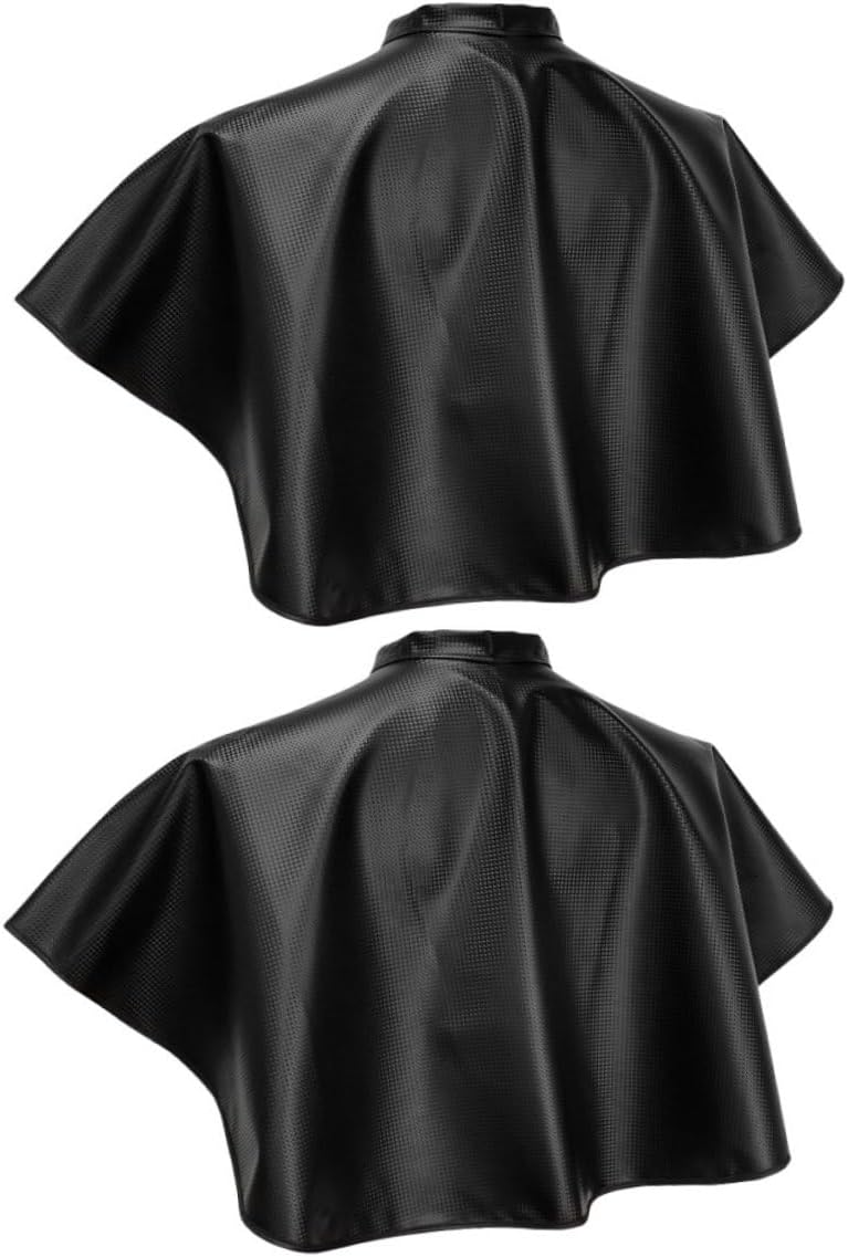 VICASKY Hair Coloring Cape for Salon 2pcs Black Waterproof Salon Aprons for Hair Stylist Hairdresser Capes for Adults