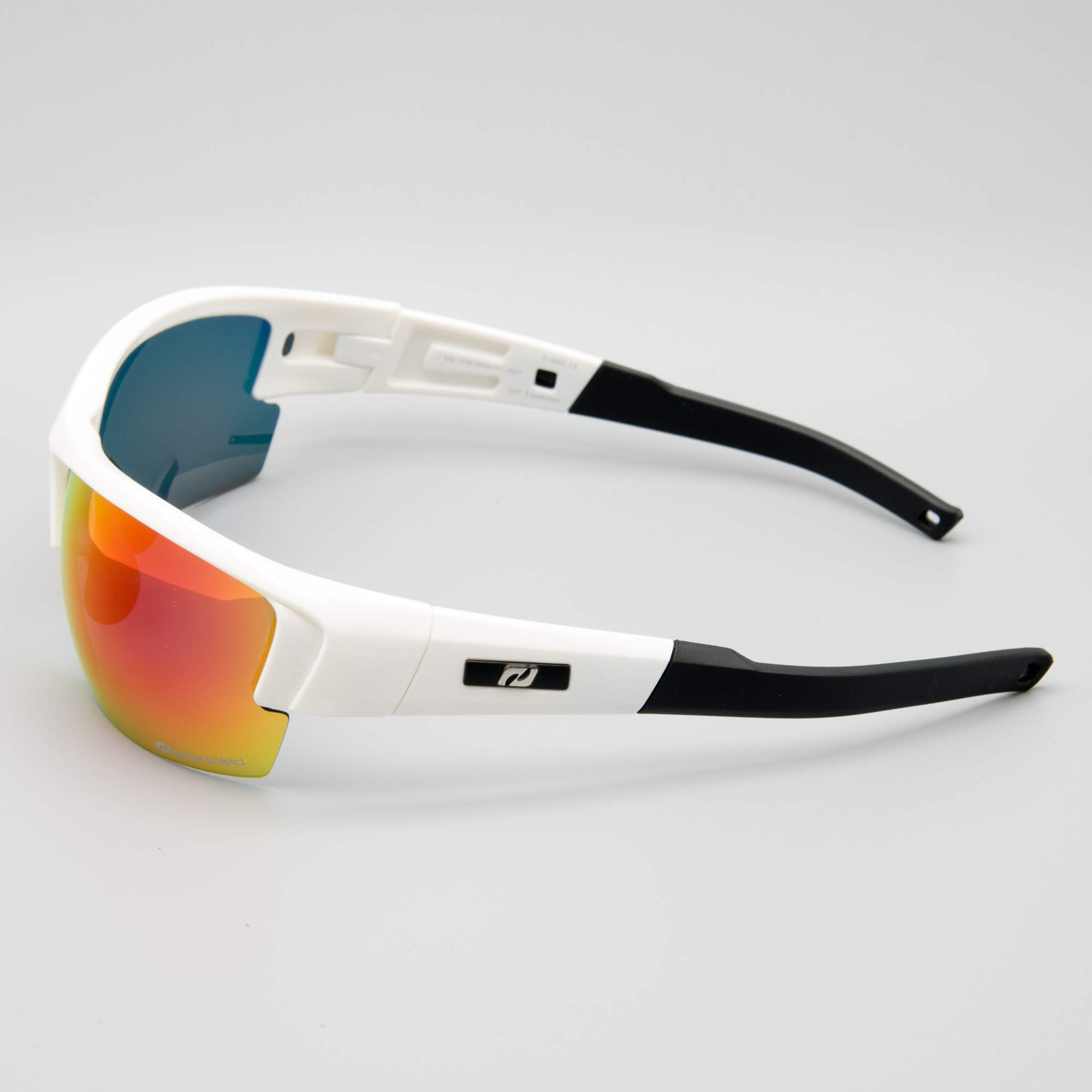 Daisan Lunettes de cyclisme polarisées avec Opticlip pour correction de la vue, Accessoire Velo, Lunette Anti Eblouissement - Blanc