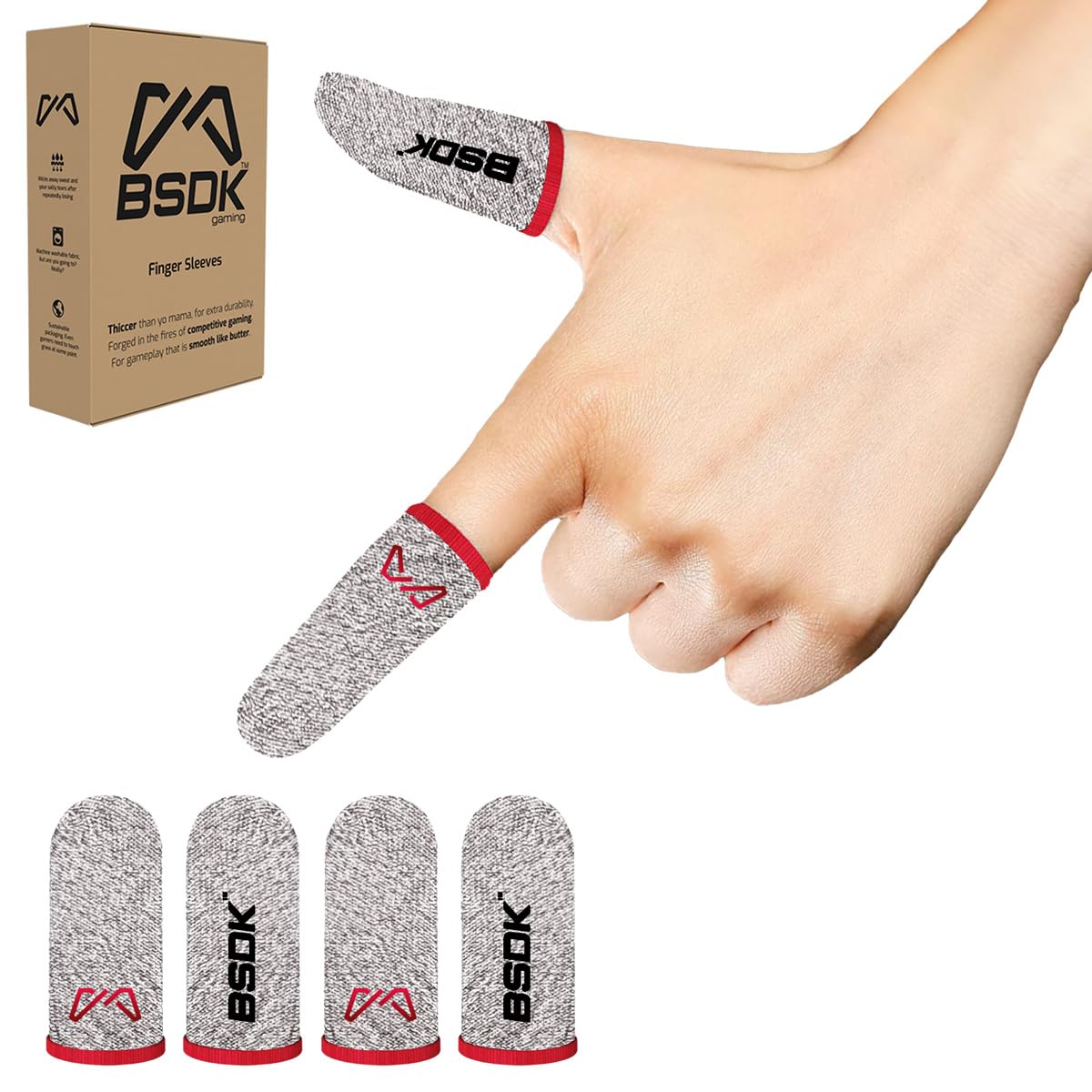 World's Most Durable Thumbsleeve/Fingersleeve | BSDK Gaming Thumb & Finger Sleeve for Mobile Game | Elite Thumbsleeves | 4 Pieces | Metal Box | Made for PUBG, CODM and Freefire-image-7