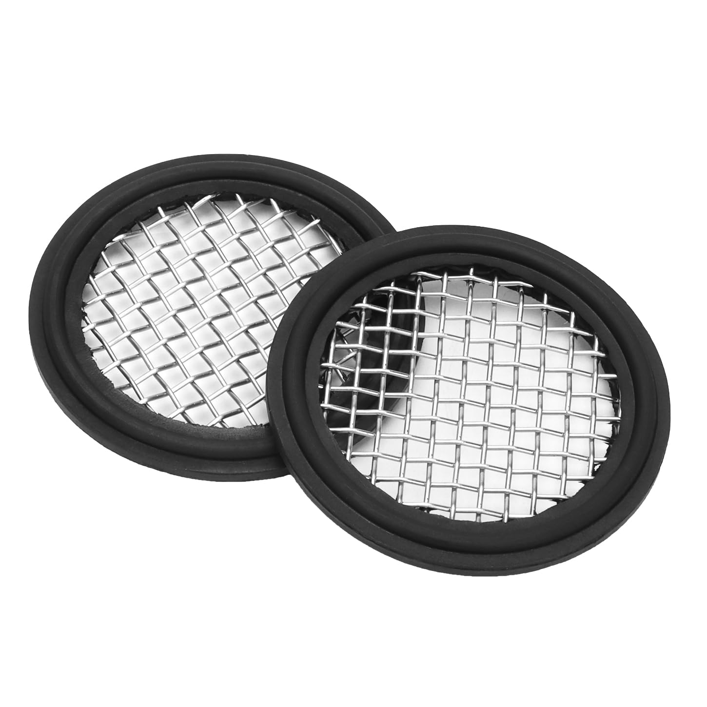 DERNORD 2 Pack 1.5" Sanitary Tri-Clamp Gasket Buna-N (NBR) w/Stainless Bonded Type Screen 8 Mesh