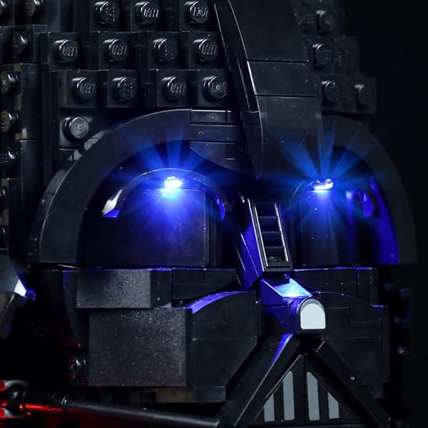 LocoLee Led Licht Set Kompatibel mit LEGO Darth Vader Helm, Dekorations Beleuchtungs Set Kompatibel mit LEGO 75304 Helm,Light Compatible with LEGO Darth Vader Helmet, (Aktualisierte Version) - 5