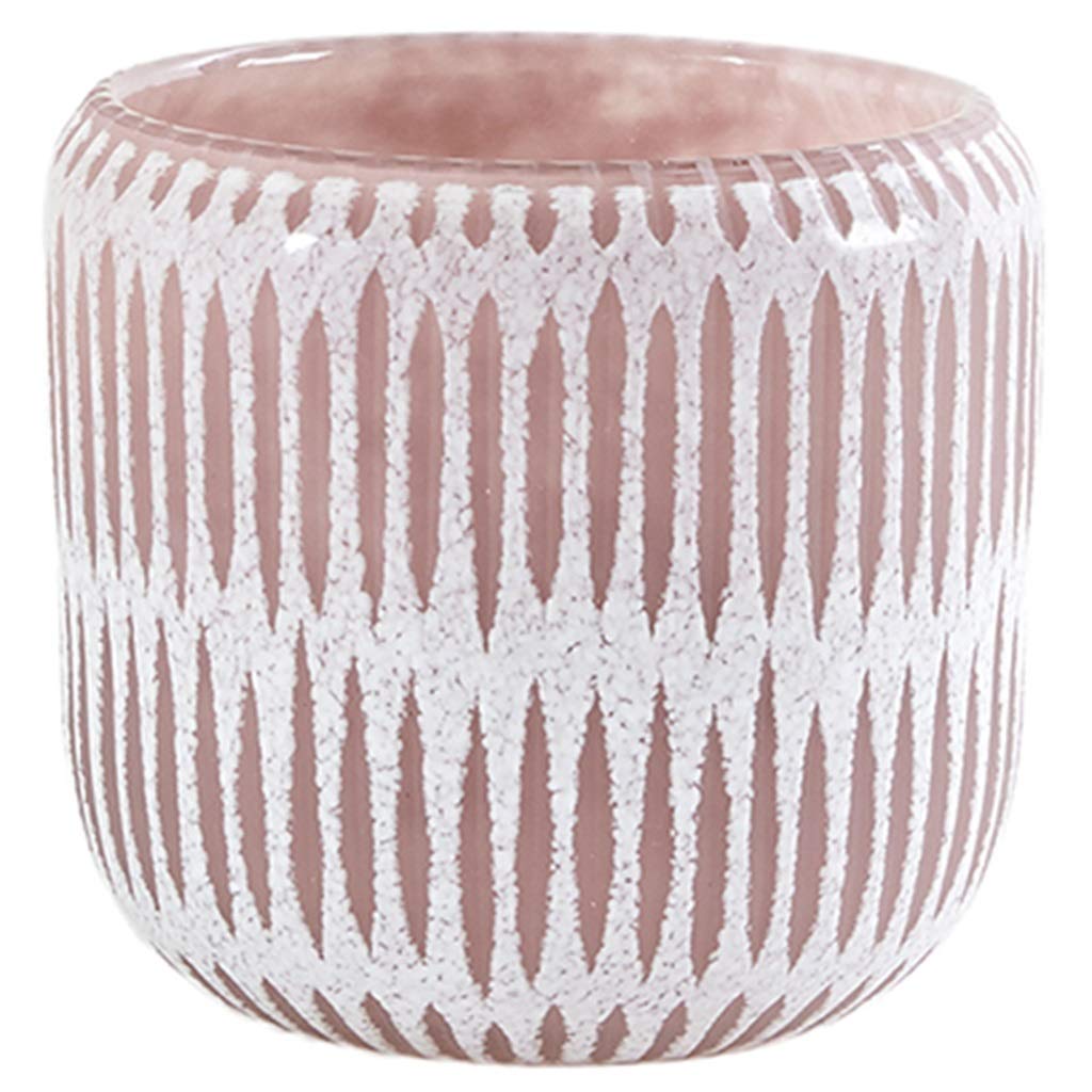 Vase en verre sculpté rose 14cm haut de gamme style américain