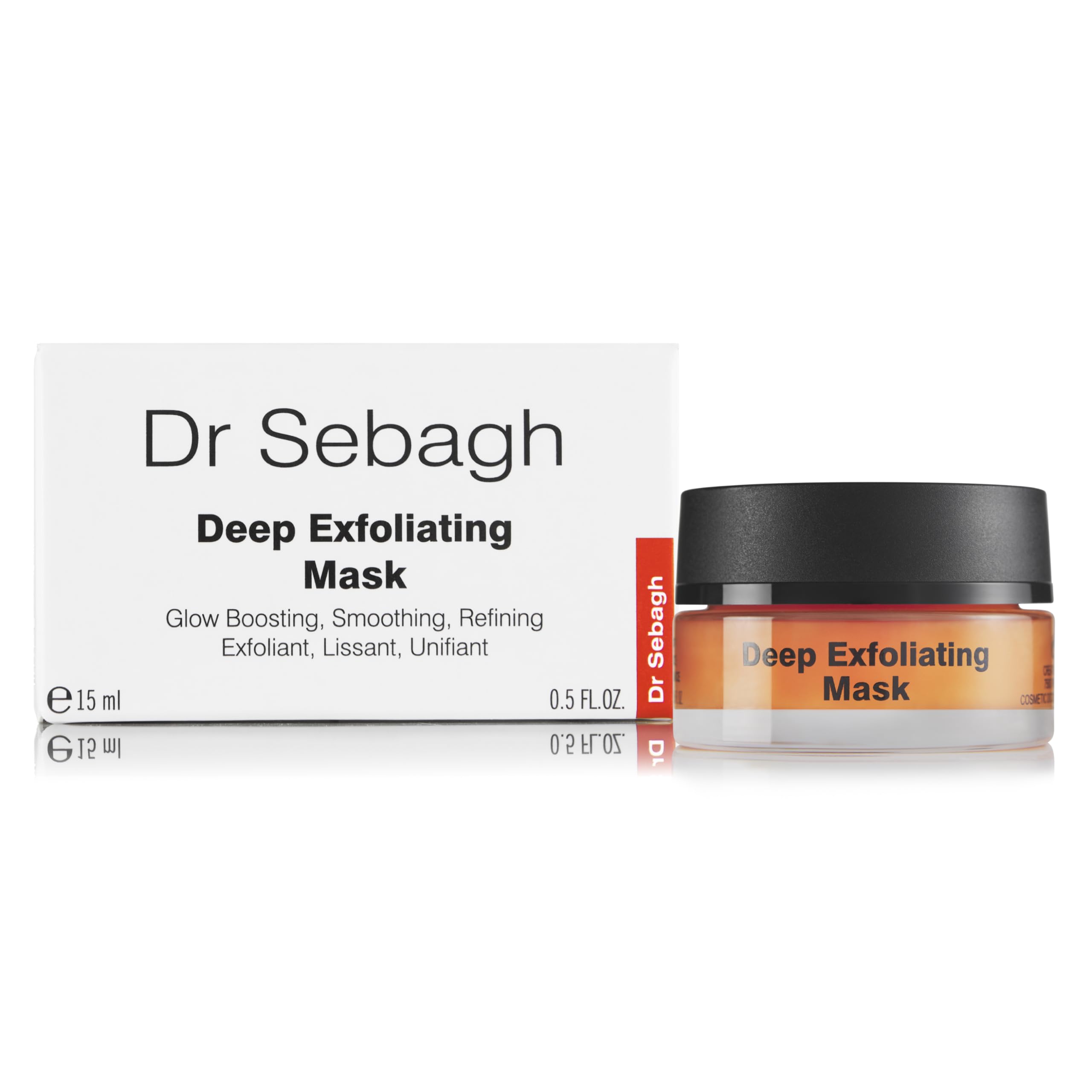 Dr Sebagh Deep Peeling Maske (15ml) Reisegröße - Milchsäure Peeling Gesichtsmaske & Porenreinigung - Azelainsäure Detox zur Behandlung verstopfter Poren - Anti-Aging Hautmaske für Strahlkraft