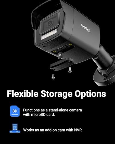 Miniatura 8 de ANNKE Cámara POE para exteriores 3K con 2 paquetes, cámara de seguridad IP H.265+Bullet IP, detección de humanos y vehículos, micrófono incorporado,