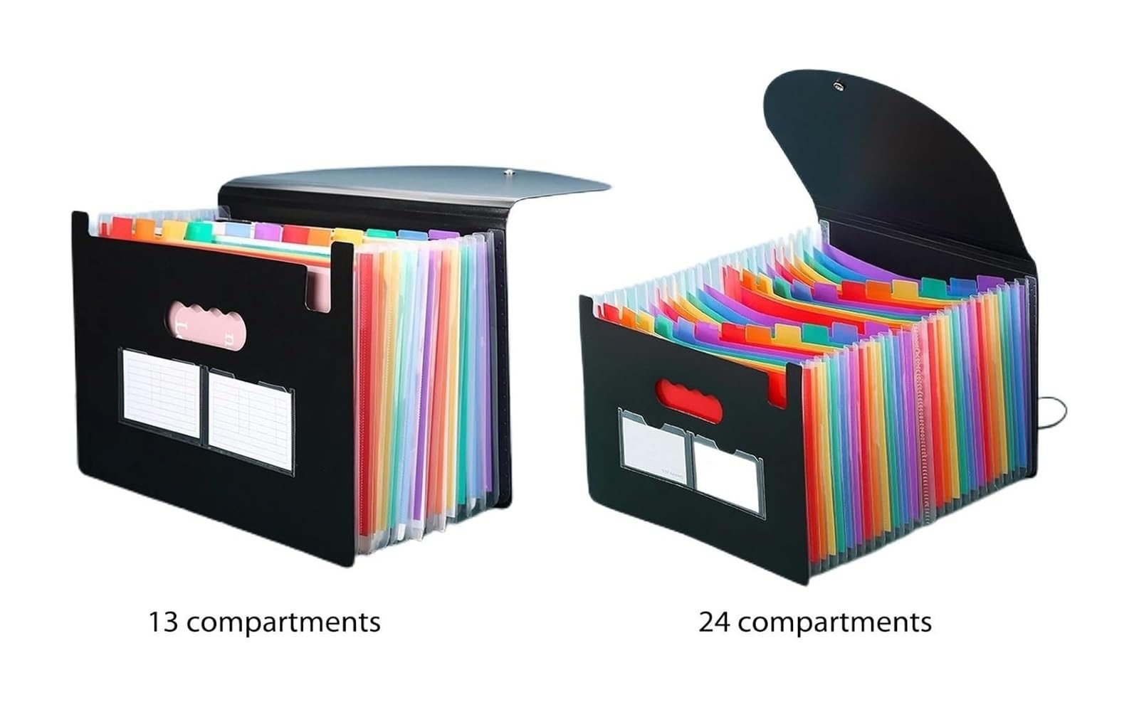 Organizer a Fisarmonica, Scatola Porta Documenti A4 for Fisarmonica, Organizer for fatture, Nero, 13 o 25 Tasche, for Ufficio Domestico(Black-25 Pockets)