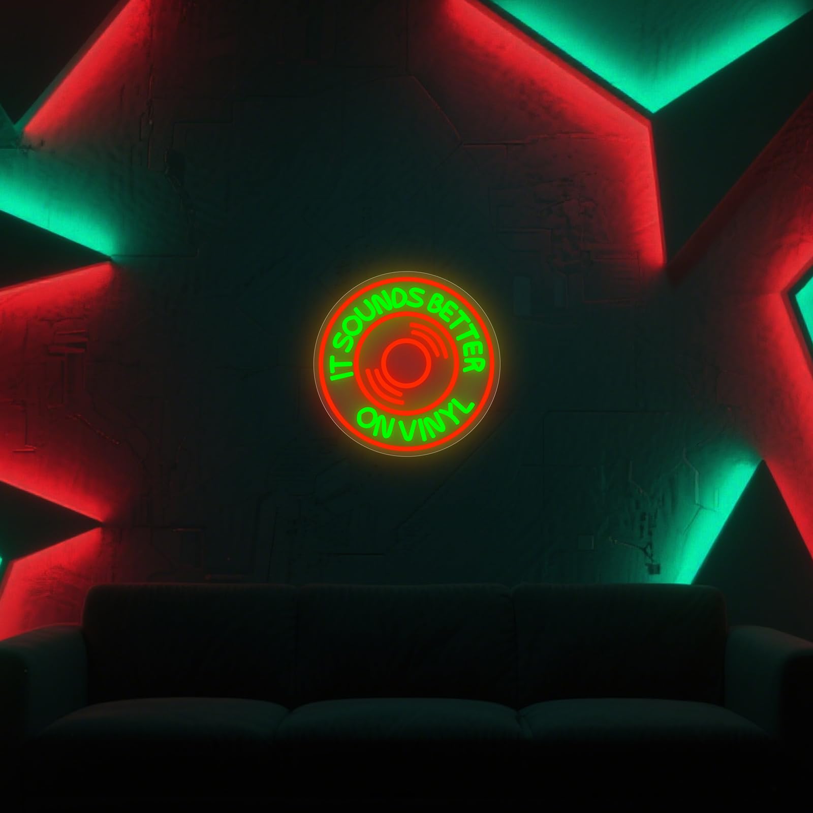 YSUIEC It Sounds Better On Vinyl Neon Sign - Image 2