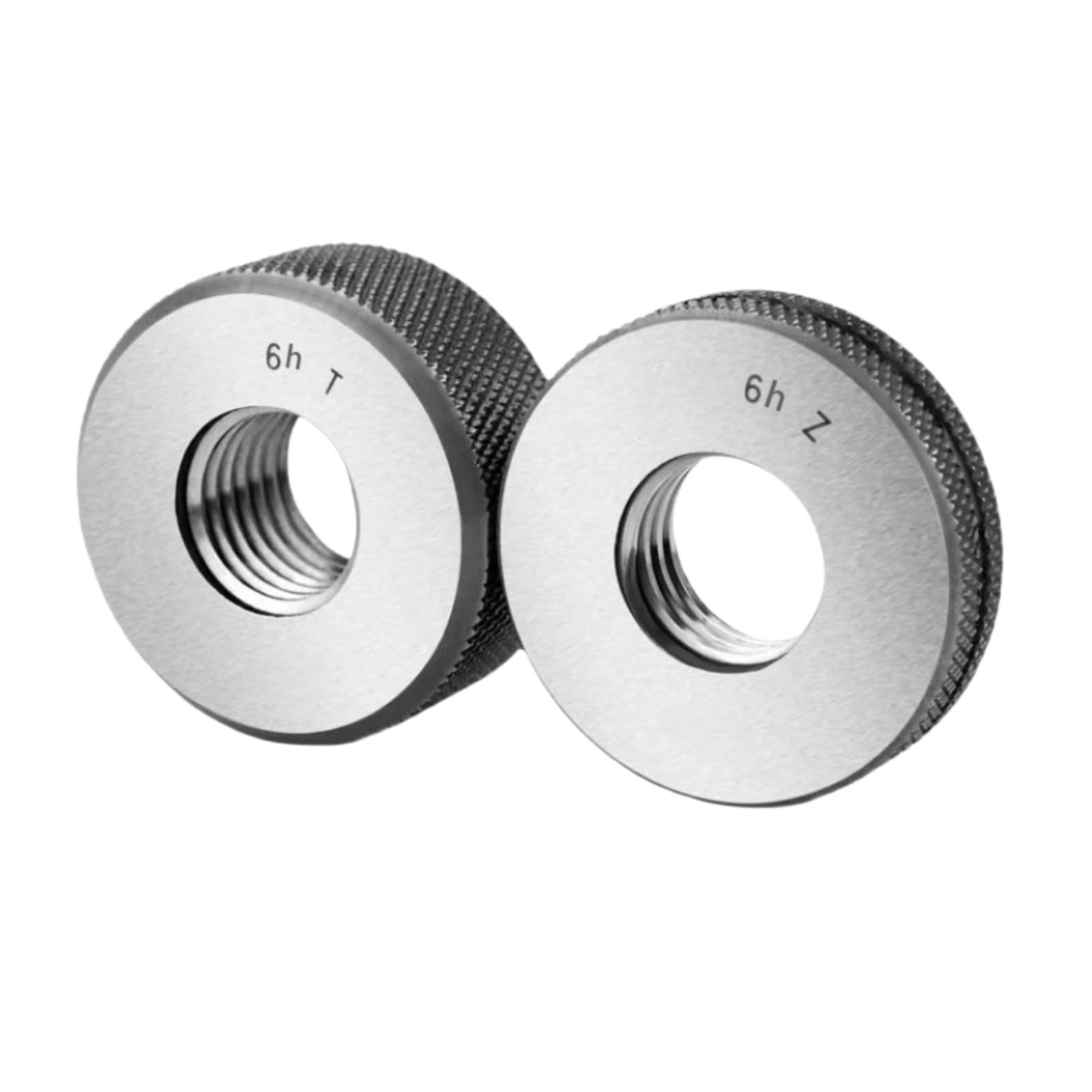 HKEJSJWA 2pcs/set 6h Metric Thread Ring Gauge, M42X4.5, M45X4.5, M48X5, M52X5, M56X5.5, M60X5.5 Measure Tool(M56*5.5 6h)