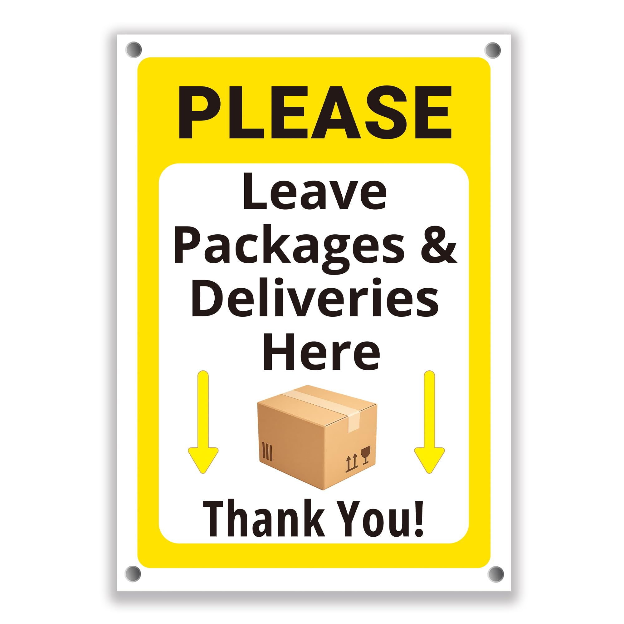 LP Lifestyle Please Leave Packages & Deliveries Here Sign – Durable Weatherproof Rust-Free PVC Delivery Notice for Outdoor Use, High Visibility Polite Sign No.381 (A3 (297mm x 420mm) – Holes)