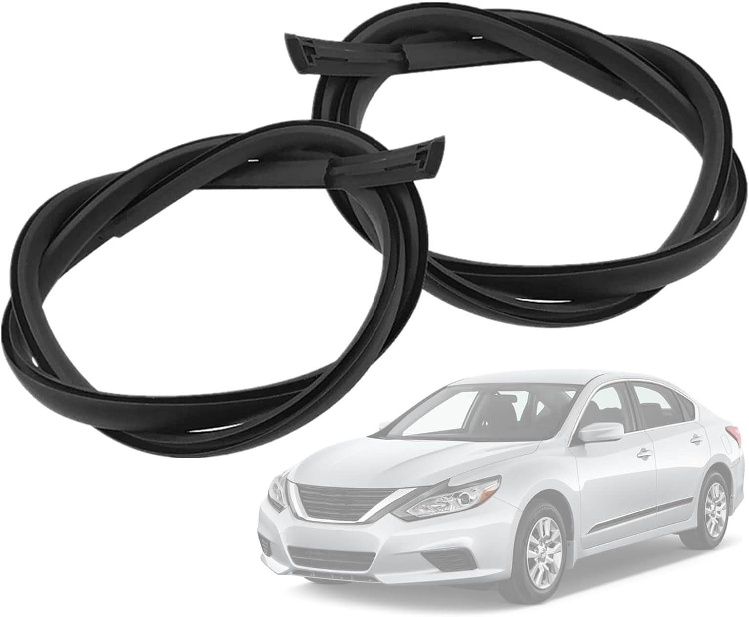 2PCS Left and Right Side Roof Strip Moulding Trim Rubber Fit for Nissan Altima 2013-2018，Roof Drip Trim Replace 73853-3TA0A,73852-3TA0A,738533TA0A,738523TA0A