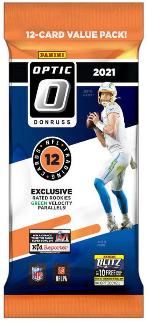 Panini Nfl Donruss Optic Football Violoncello Fat Value Pack 2021 - 12 Carte Collezionabili-image