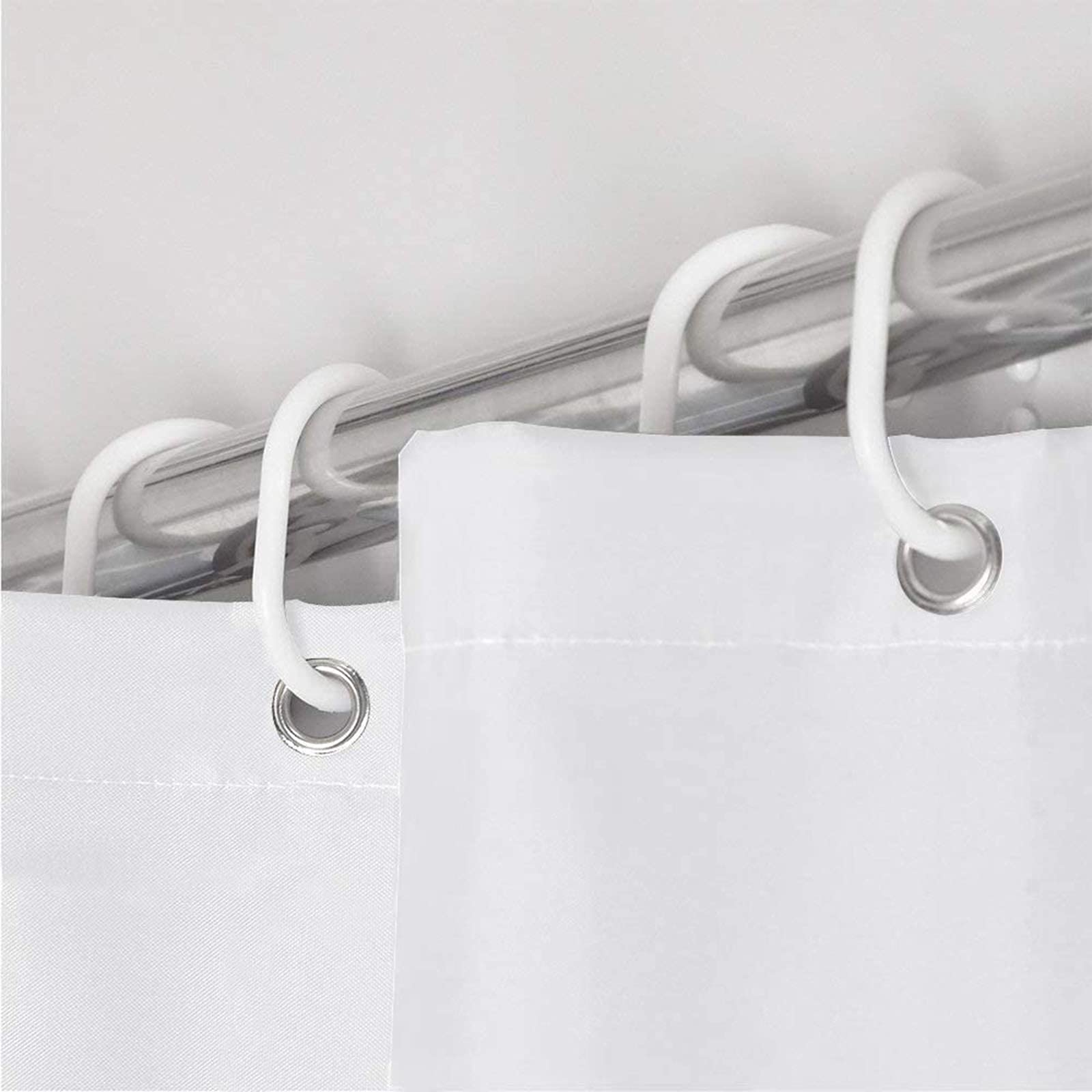 U Sd - Barra de ducha multifunción curvada de acero inoxidable para baño, vestidor, fácil de instalar (taladro/sin taladro) ajustable 80 180 cm Slish
