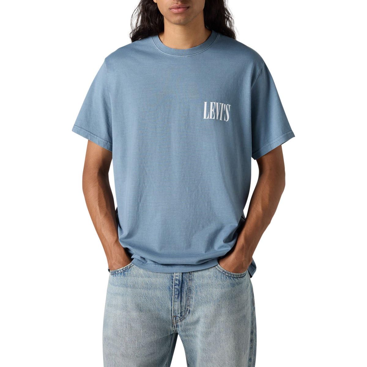 Levi's SS Relaxed Fit Tee Ssnl Serif Logo Steam, Ssnl Serif Logo Stea, S