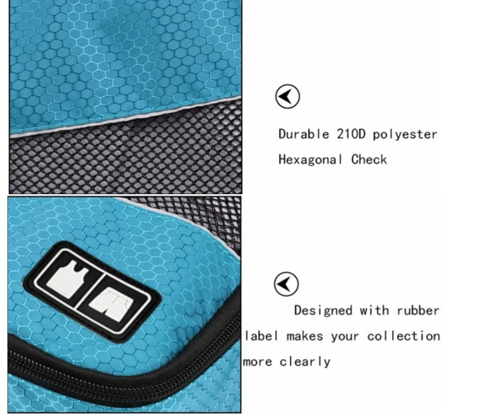 Trwałe 3 sztuki/zestaw Bagaż podróżny Zorganizuj torby do przechowywania na koszule Odzież Bielizna Oddychająca siatkowa kostka do pakowania Zestaw akcesoriów podróżnych (kolor: szary) (czarny)