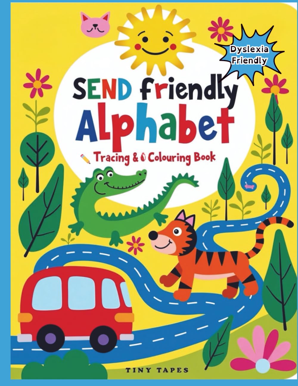 SEND Colouring and Tracing Book for Kids: Dyslexia-Friendly Activity Workbook with Letters: Special Educational Needs tracing and colouring activities ... and fine motor skills for children aged 4–8