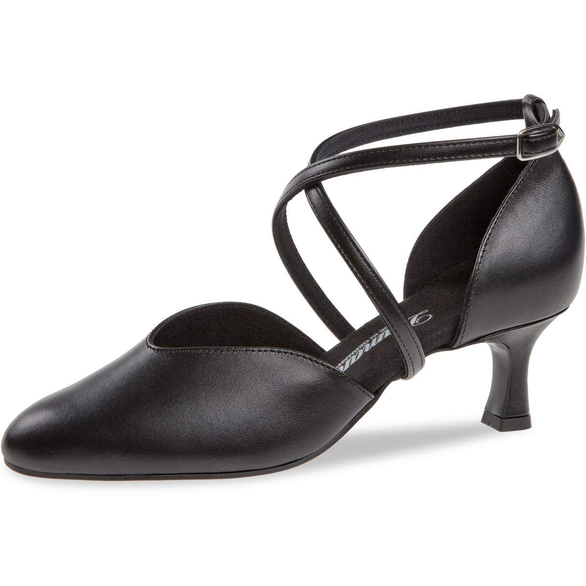 Diamant Zapatos de Baile para señoras 170-106-034-V - Cuero Negro - 5 cm Flare - Suela VarioSpin - Made in Germany