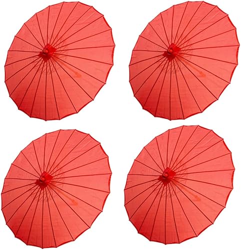 THY COLLECTIBLES Juego de 4 paraguas chino japonés de 22 pulgadas para niños, para bodas, fotografías, disfraces, cosplay, decoración y otros eventos