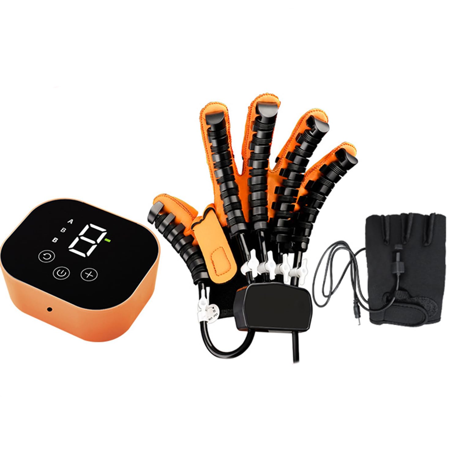 NEW Rehabilitation Robot Glove Finger Training Stroke Hand Splint with 4 Modes Portable Hemiplegia Physical Therapy Equipment (Right Hand-L)
