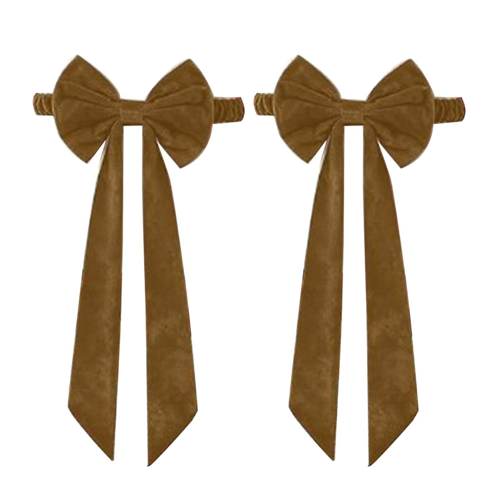 Burgundy Velvet Chair Sashes, Elastic Bow Ties for Weddings