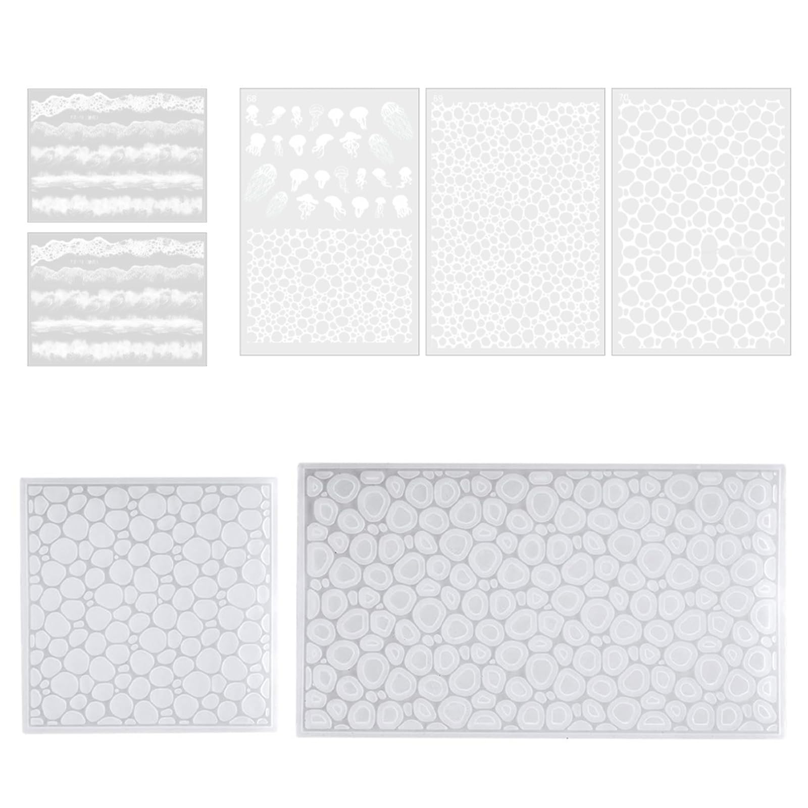Zeizafa 7Pcs/Set Silicone Mold Water Designs Mould Unique Epoxy Resin Jewelry Making Molds for Enthusiasts
