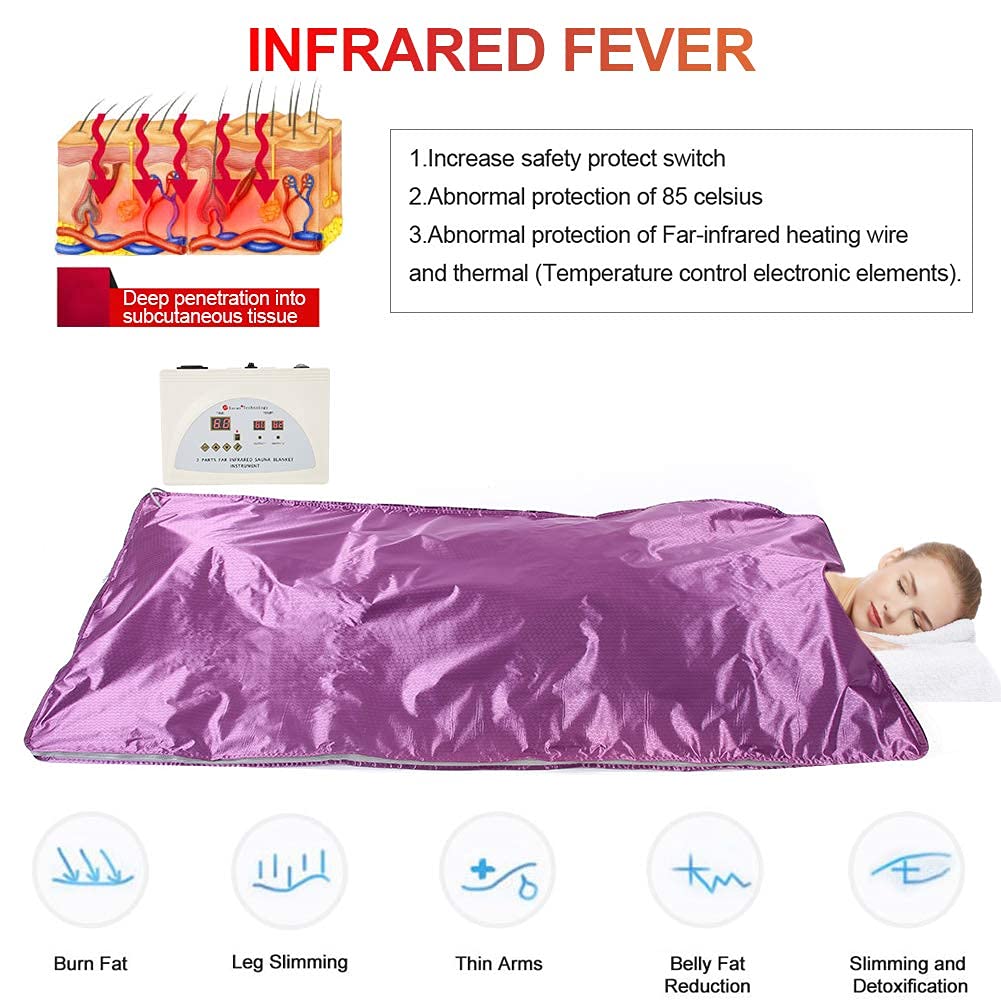 Massaggiatore Dimagrante Macchina, Coperta Sauna 220V, Coperta Sauna A Infrarossi Coperta Riscaldamento Sauna Coperta Trattamento Forma Corpo Macchina Il Fitness Dimagrante
