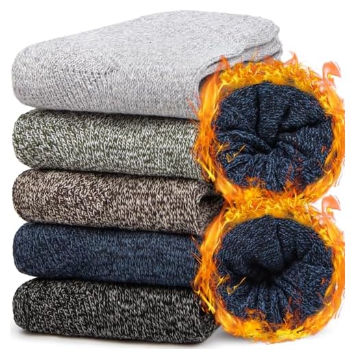5paires Chaussettes Femme Hiver Chaussettes en Laine Chaudes Super Epaisses Doux Classiques Simples
