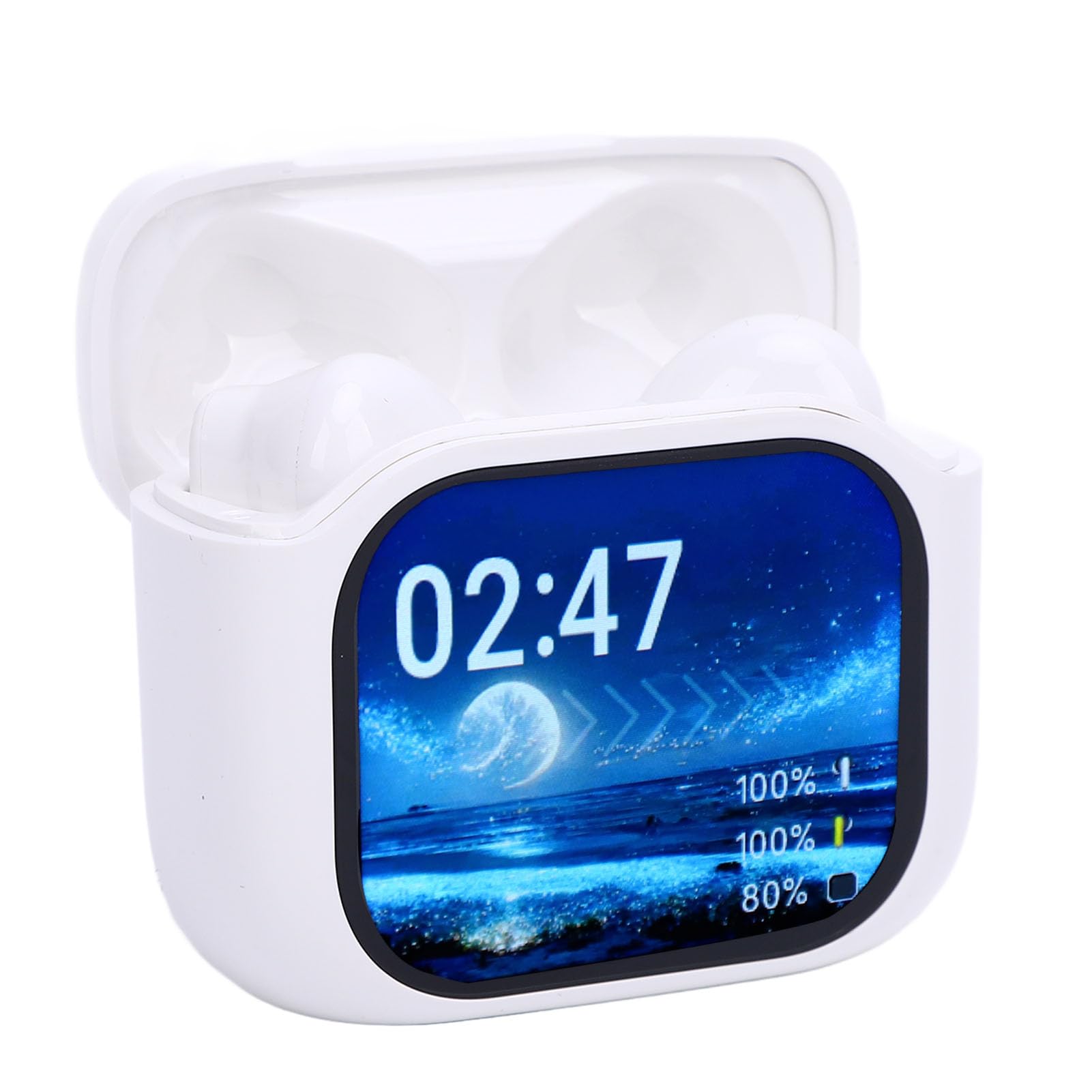 Dpofirs Wireless Translator Earbuds - 144 Languages, 6H Play Time, HiFi Sound, Ergonomic Design, 30H Standby for Travel, Meetings (White)