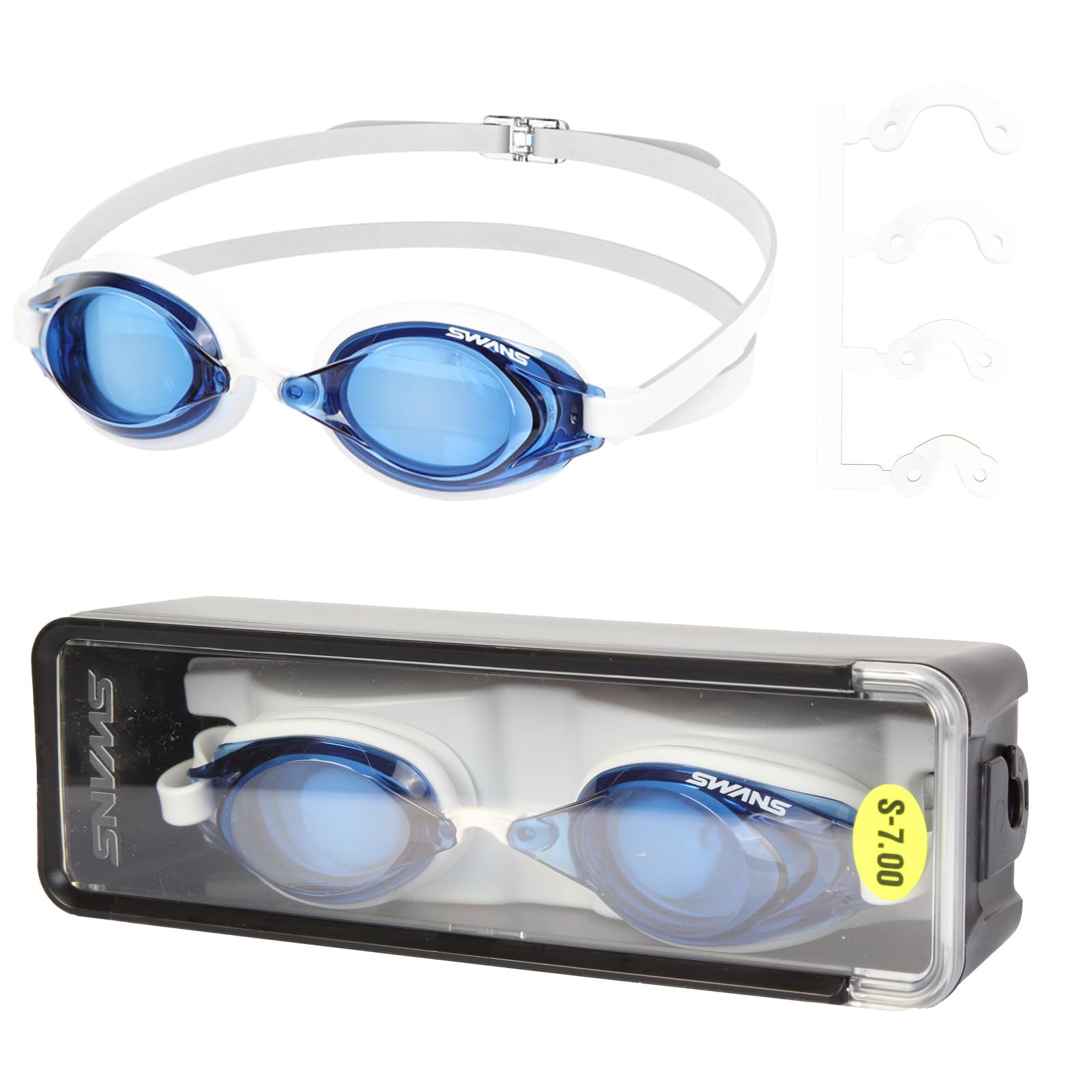 SWANS SR-2NEVOP - Occhialini da nuoto ottici con visione per miopi