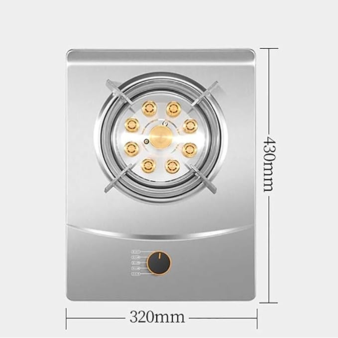 Estufa Portátil de Gas 7KW, 1 Puesto, Acero Inoxidable, Instalación de Mesa o Empotrable miniatura 3