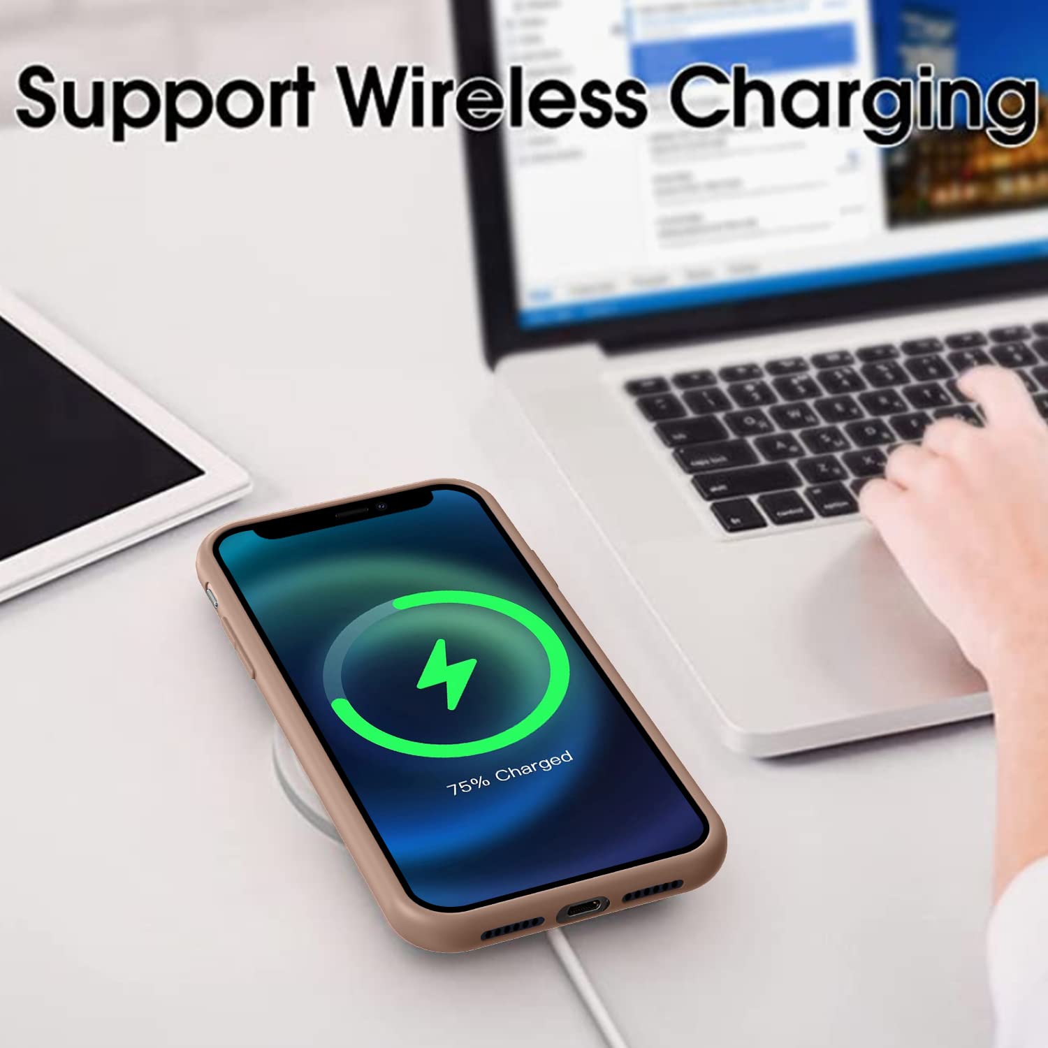 Custodia per iPhone 11 Motivo a cuore e cuori, acquerello amore