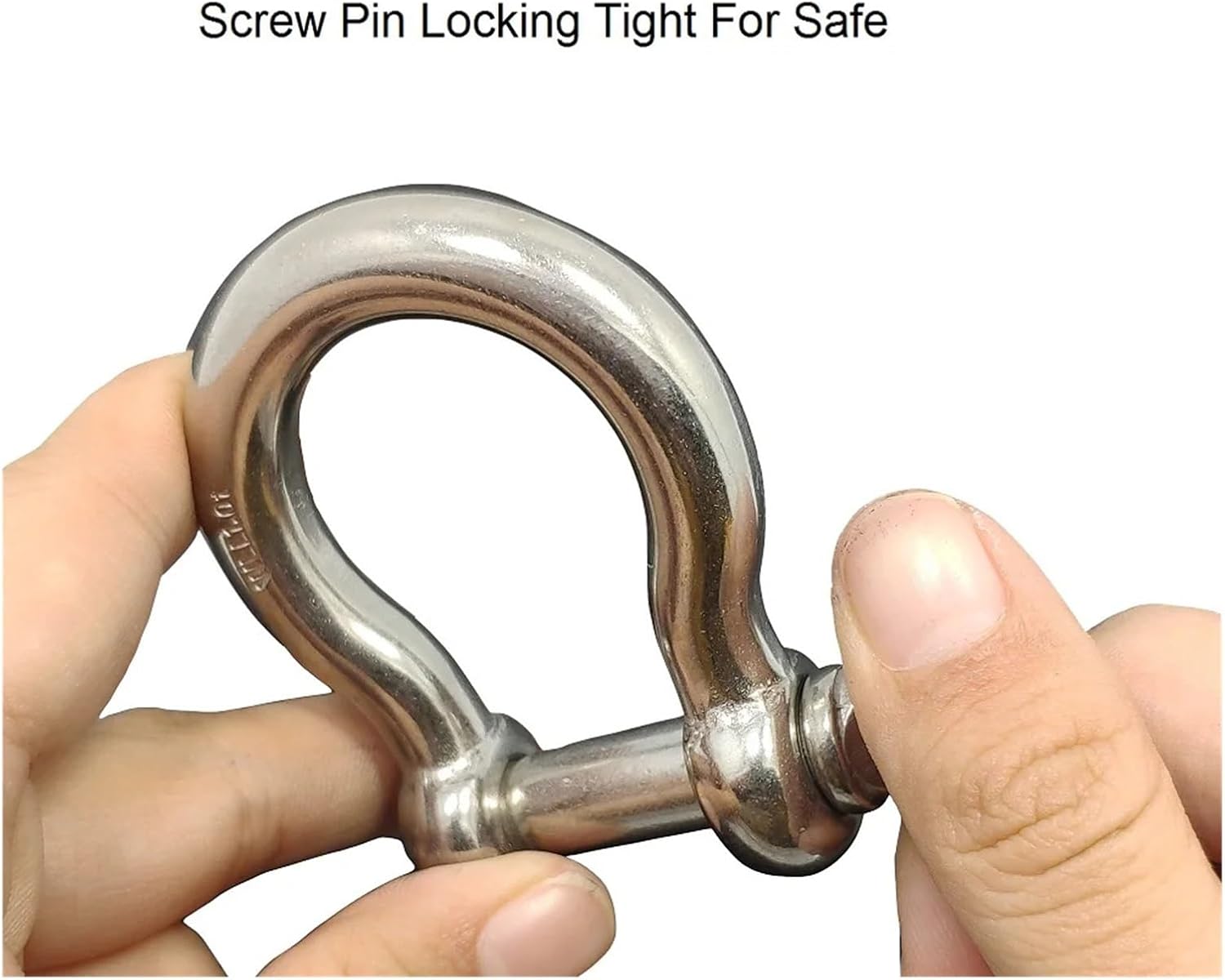 Water Sports 5PCS Bow Shackle with Screw Pin 304 Stainless Steel 4mm 5mm 6mm 8mm 10mm Stainless Steel Lifting Bow Shackles for Bracelets Sailing Accessories(5mm)