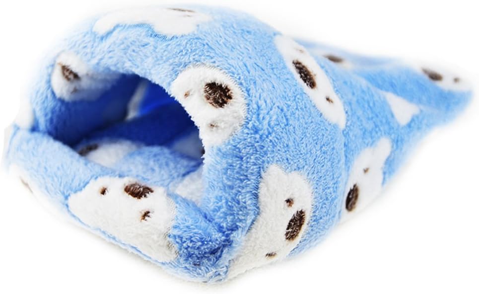 Rat Hamster House Bed Winter Warm Fleece Small Pet Squirrel Hedgehog Chinchilla Rabbit Guinea Pig Bed House Cage Nest Hamster Accessories (M, Random) : Pet Supplies