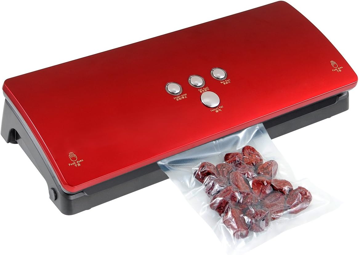 Vacuum Sealer One Touch Vacuum Sealing System Machine with 10Pcs Starter Food Sealer Bags