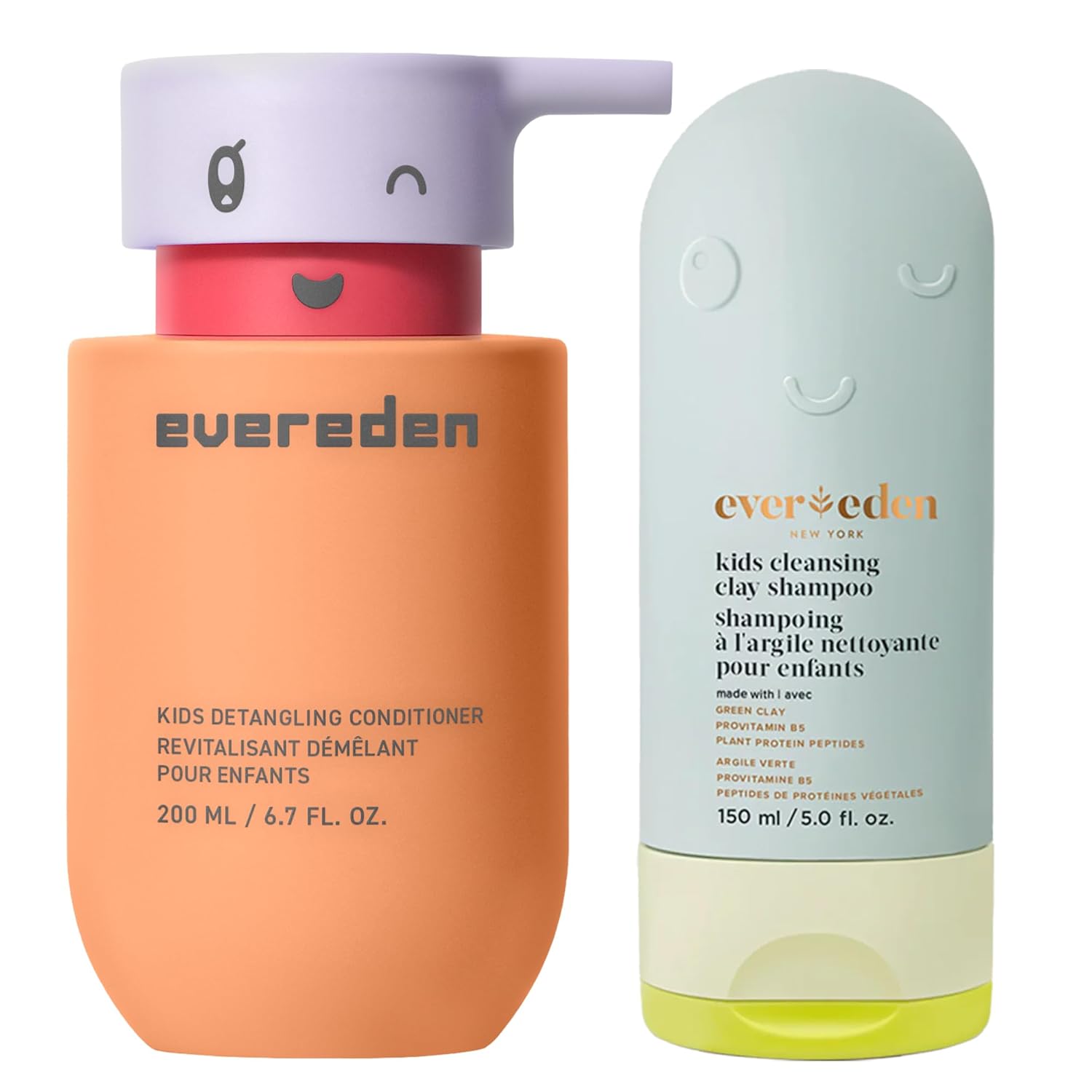 Evereden After Swim & Sports Kids Shampoo: With Cleansing Clay and Kids Conditioner Detangler set | Made With Clean and Non-toxic Ingredients | Any Hair Type