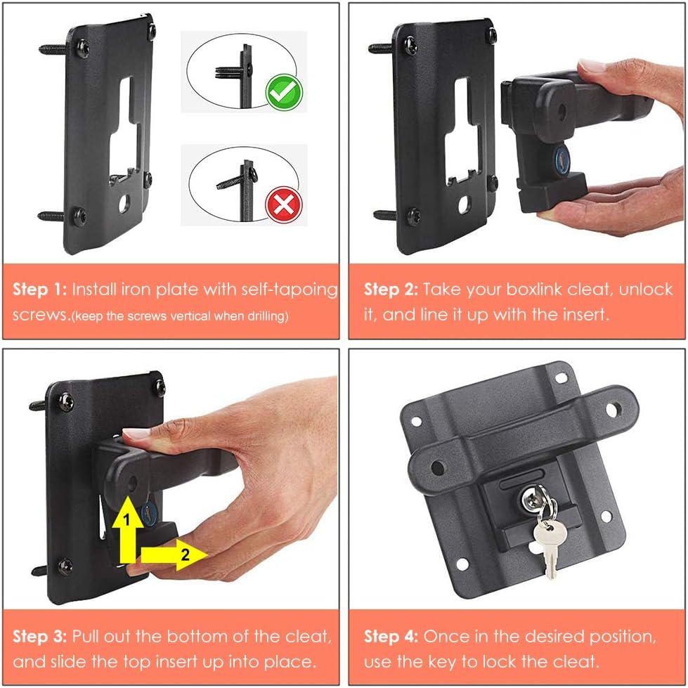 Mokort 4Pcs Truck Bed Tie Down Anchors Boxlink Cleats & Plates Compatible with Ford F150 F250 F350 & Raptor 2015-2025 2026