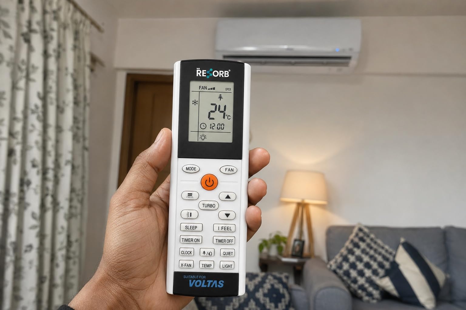 AC Remote Compatible with Voltas Gree X-Fan AC | Suitable for YACIFB Model | I Feel, Turbo, Sleep, Timer, X-Fan Functions | Compatible with 1 Ton, 1.5 Ton & 2 Ton Split/Window AC | RE193 1